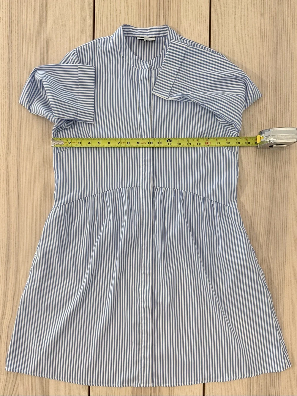 Tuckernuck Blue Stripe Royal Shirt Dress Small Mini Pockets